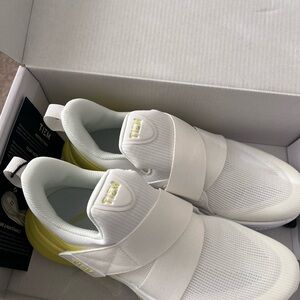 TIEM White and Yellow Cycling Shoes
